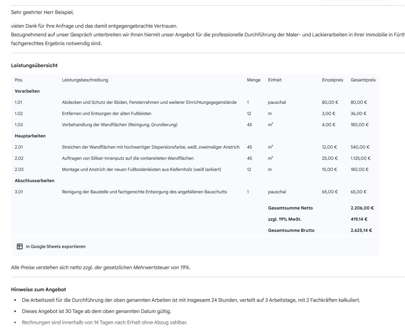 angebot erstellen mit gemini handwerk angebot erstellen mit gemini handwerk